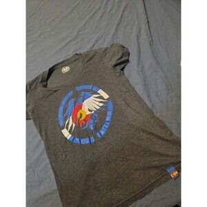 Never Summer Colorado Women's Graphic Crew Neck Short Sleeve T-Shirt Gray L